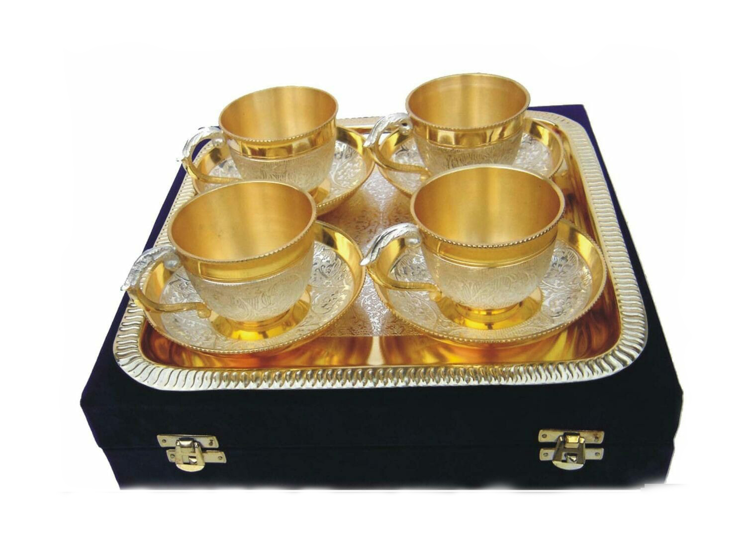Gold silver Plated Cup Saucer